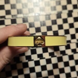 Kate Spade Hole Punch Yellow Enamel & Gold Plated Bracelet